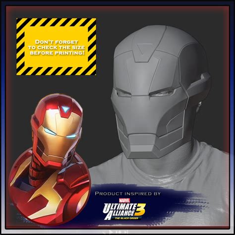 3D file Iron man helmet (Marvel Ultimate Alliance 3)・Model to download ...