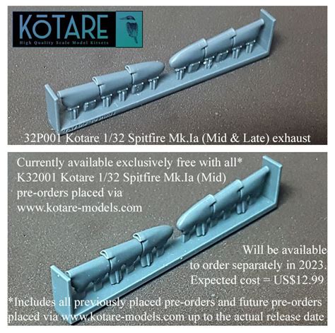 PRE ORDER K32001 Kotare 1 32 Spitfire Mk Ia Mid