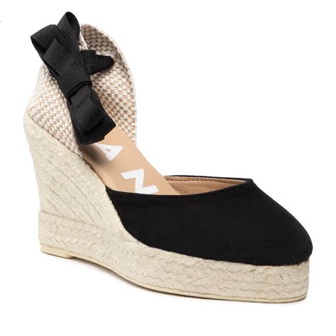 Espadrilky Manebi Wedge Valenciana K1 0 WV Černá eobuv cz