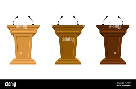 Wooden Podium Stock Vector Images Alamy