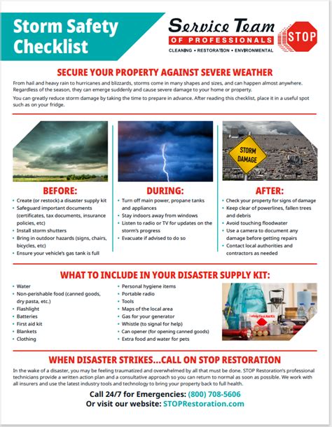 Storm Safety Checklist