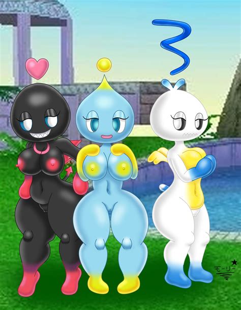 Rule 34 Anthro Breasts Chao Sonic Dark Chao Females Full Body Genitals Hero Chao Humanoid