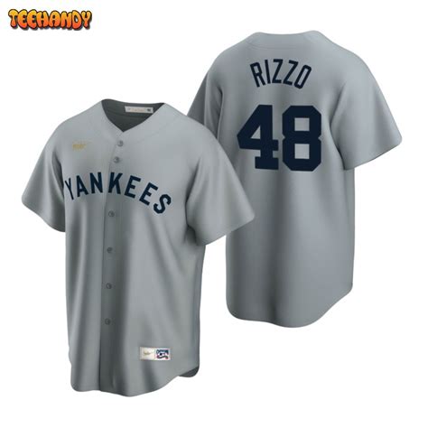 New York Yankees Anthony Rizzo Gray Cooperstown Collection Jersey