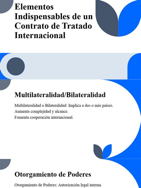 Elementos Indispensables De Un Contrato De Tratado Internacional Pdf