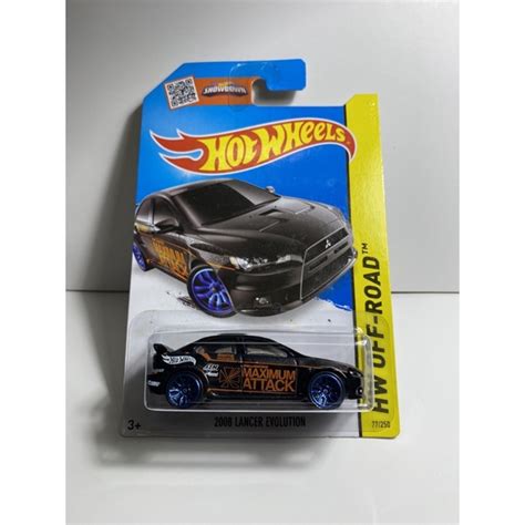 Hot Wheels Mitsubishi 2008 Lancer Evolution Black Shopee Malaysia