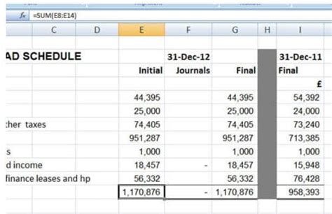 Accounting Working Papers Excel Templates Hq Template Documents