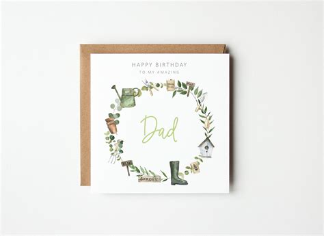 Personalised Gardeners Birthday Card Dad Grandad Uncle Birthday Card