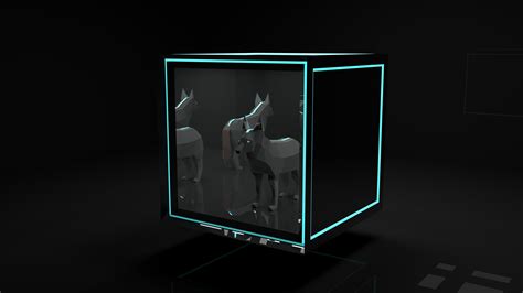 Gray Wolf 3d Cube Art Wolf Blender 3d Low Poly Hd Wallpaper