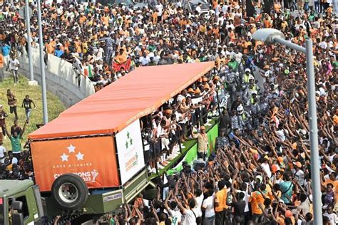 Ivory Coast Parade Through Abidjan Champions Of Africa