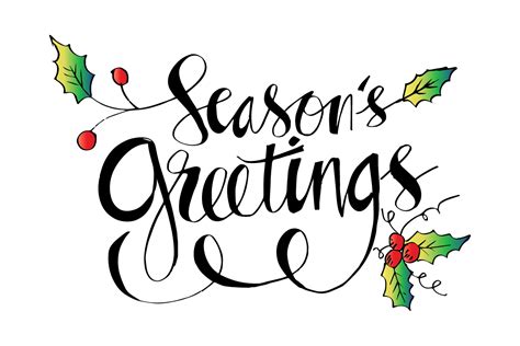 Seasons Greetings Hand Lettering Graphic By Handhini · Creative Fabrica