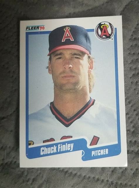 1990 Fleer Baseball Card 132 Chuck Finley California Angels Ebay