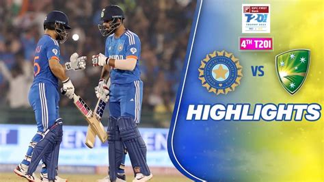 Watch India Vs Australia - 4th T20I Highlights Video Online(HD) On ...