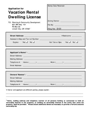 Fillable Online Dwelling License Fax Email Print Pdffiller