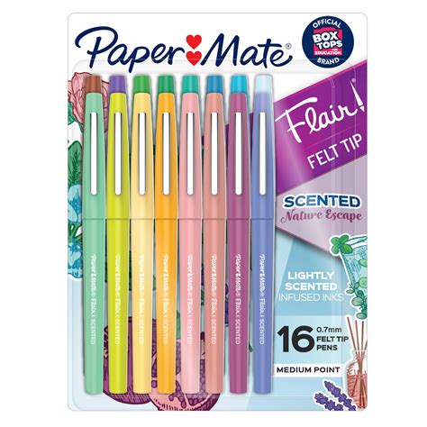 Paper Mate Flair Nature Escape Scented Felt Tip Pens Medium Point 0