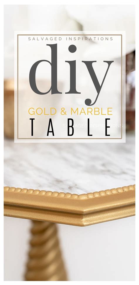 DIY Marble Table | DIY Makeover! - Salvaged Inspirations | Diy marble ...