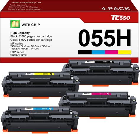 Canon Genuine 055 High Yield Cmy Color Toner Cartridge Set