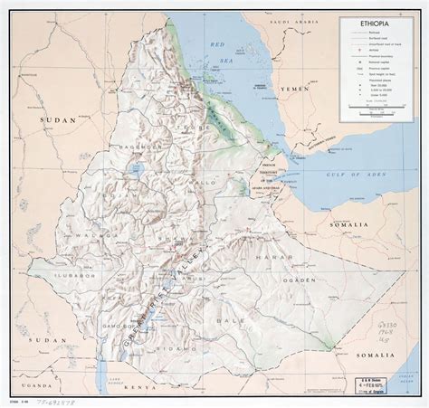 Large Detailed Political And Administrative Map Of Ethiopia With Relief