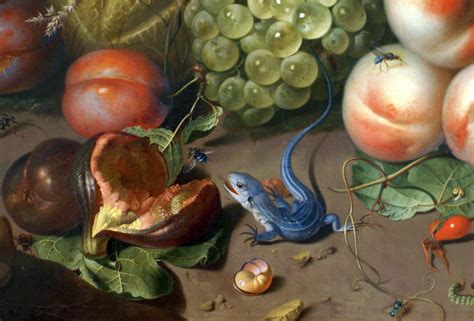 Rachel Ruysch Fruchtstillleben mit Hirschkäfer und Buchfinkennest