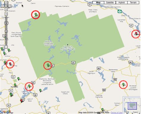 Algonquin Park Camping Sites Map – The World Map