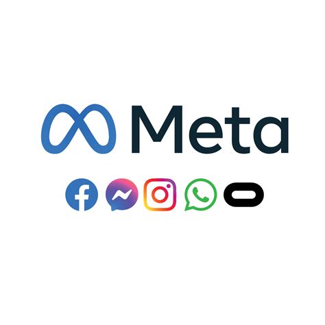 Metaverse all apps icons logos , facebook, instagram messenger, portal ...