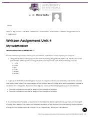 Written Assignment Unit Pdf Written Assignment Unit