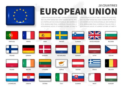 Uni O Europeia Ue E Bandeira De Ades O Associa O De Pa Ses O