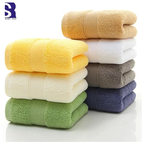 Sunnyrain 1 Piece Thick Egyptian Cotton Bath Towel For Adult Towel Gms