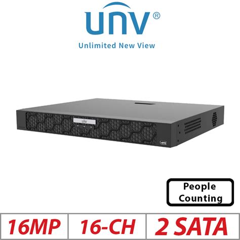 16MP 16 CH UNIVIEW IQ SERIES POE 2 SATA HD NVR WITH BUILT IN AI