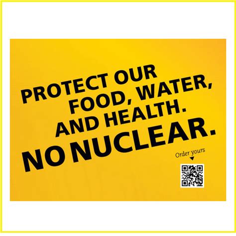 “Protect Our Food, Water and Health. No Nuclear.” – 600mm x 450mm | CANsign