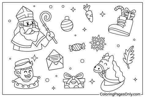 Saint Nicholas Day Wrapping Paper Free Printable Coloring Pages