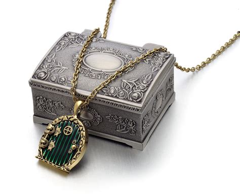 Hobbit Lord of the Rings Locket Movable Door Pendant Necklace w ...