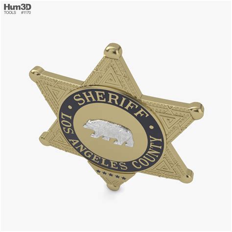 Los Angeles County Sheriff Badge 3D model - Download Accessories on ...