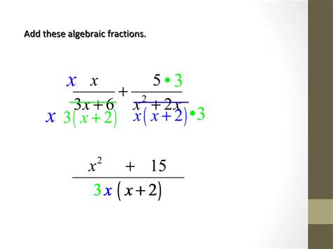 Algebraic Fractions Ppt