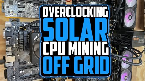 CPU Mining On Solar How To Overclock For CPU Mining YouTube