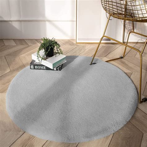 Amazon Rainlin Ultra Soft Round Faux Fur Area Rug For Bedroom X