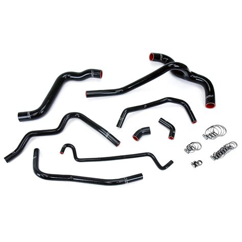 HPS Black Reinforced Silicone Radiator And Heater Hose Kit Coolant For