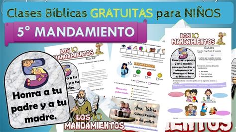 QUINTO MANDAMIENTO DE DIOS CLASE PARA NIÑOS HONRA A TU PADRE Y A