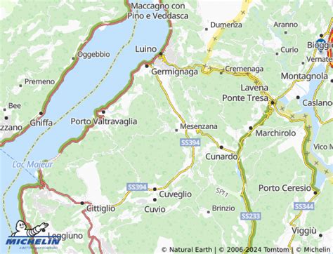 Kaart Michelin Brissago Valtravaglia Viamichelin