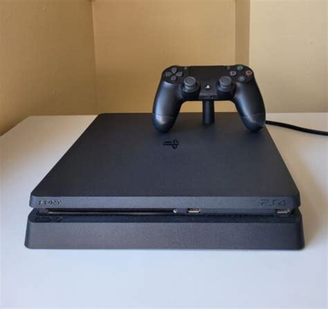 Sony PlayStation 4 Slim Console Jet Black Ps4 With Controller Power