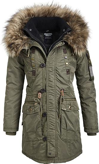 khujo Halle Oliv grün Damen Parka Jacke Winterjacke Mantel Coat S