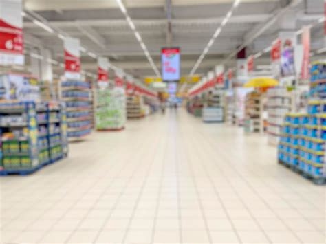 Premium Photo Abstract Blurred Supermarket Aisles For Background