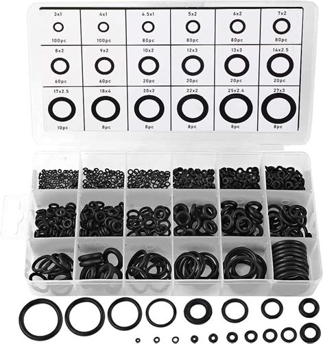 Pcs Rubber O Ring Assortment Kits Sizes Sealing Gasket Washers