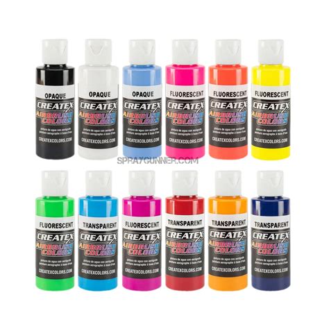 5818 00 Createx 2 Oz Summer Hues Paint Set 12 Colors Spraygunner