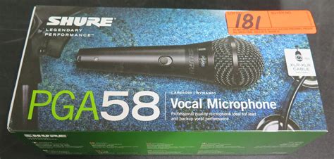 SHURE PGA58 Cardoid Dynamic Handheld Microphone - Oahu Auctions