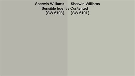 Sherwin Williams Sensible Hue Vs Contented Side By Side Comparison