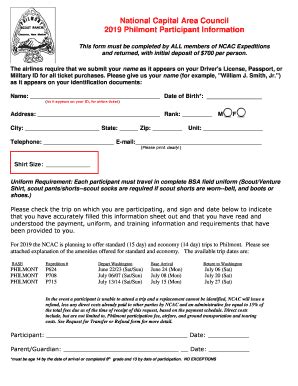 Fillable Online This Form Must Be Completed By All Members Of Ncac