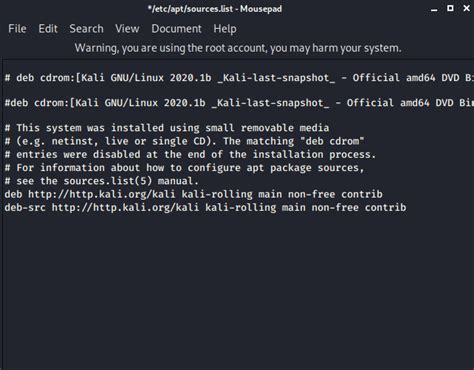 Fix Kali Linux Sources List Repositories Kalitut