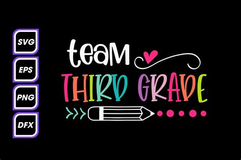 Team Third Grade Color Graphic By Tlamtha Studio Creative Fabrica