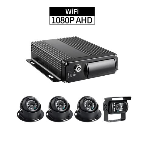 4CH WiFi Truck Mobile DVR Kit with 4pcs 2.0MP AHD Cameras PC/Phone ...
