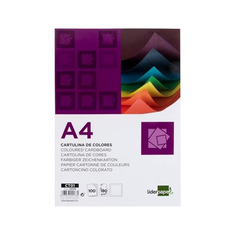 Cartulina Liderpapel A4 Blanco Pack 100 Cartulinas